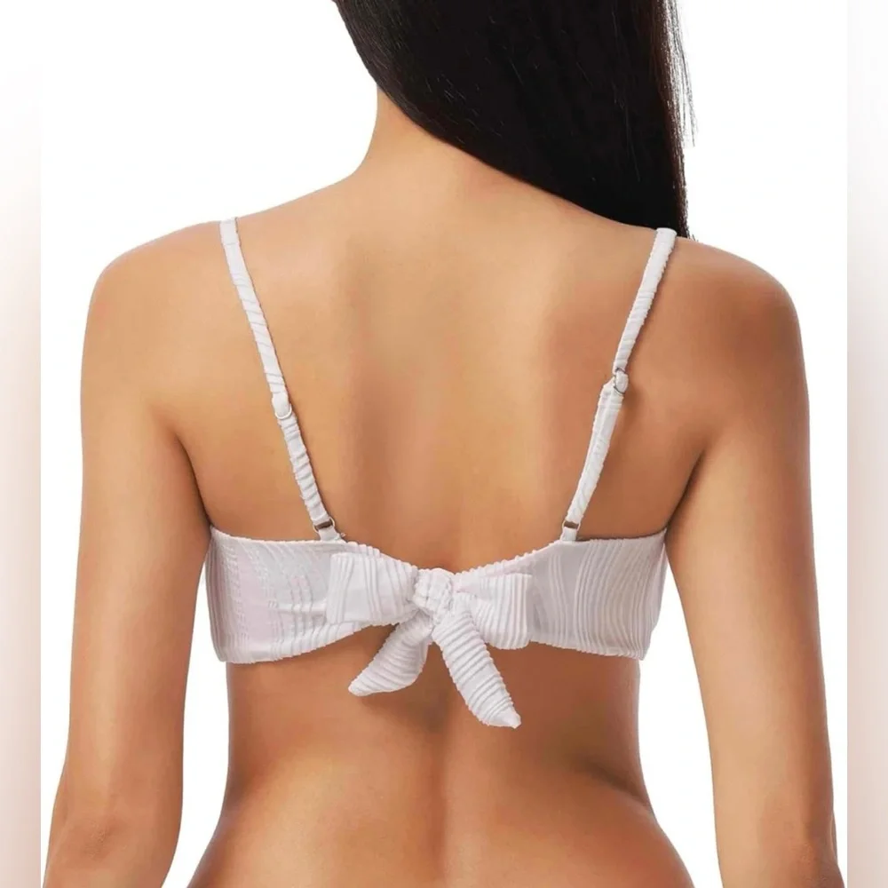 Lucky Women's Love Wave Bralette Bikini Top, Adjustable, Tie Back - Picture 3 of 9